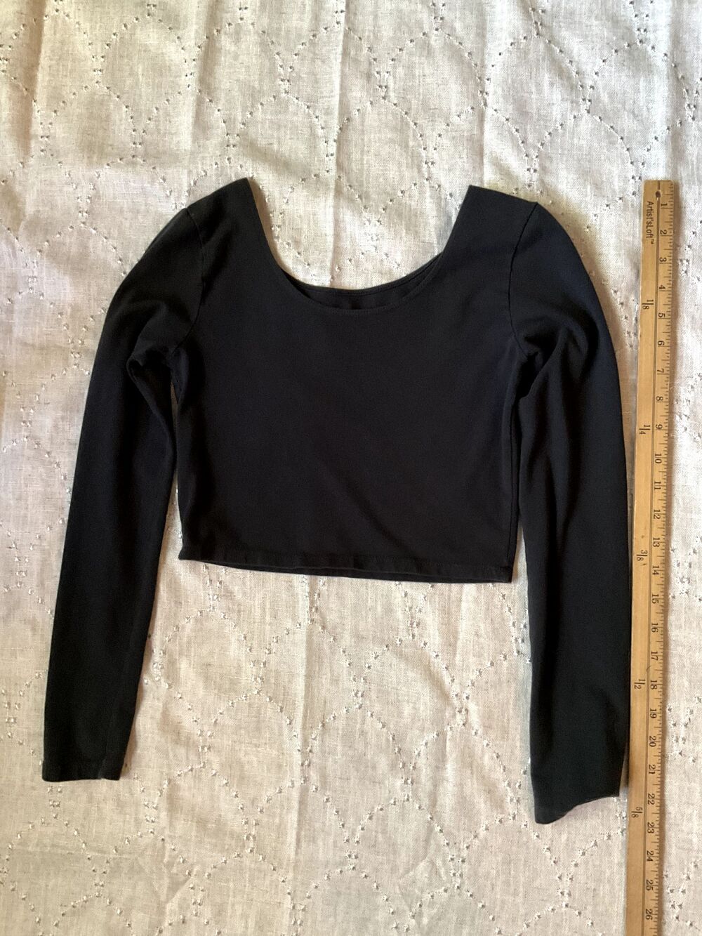 Brandy Melville long sleeve charcoal crop top